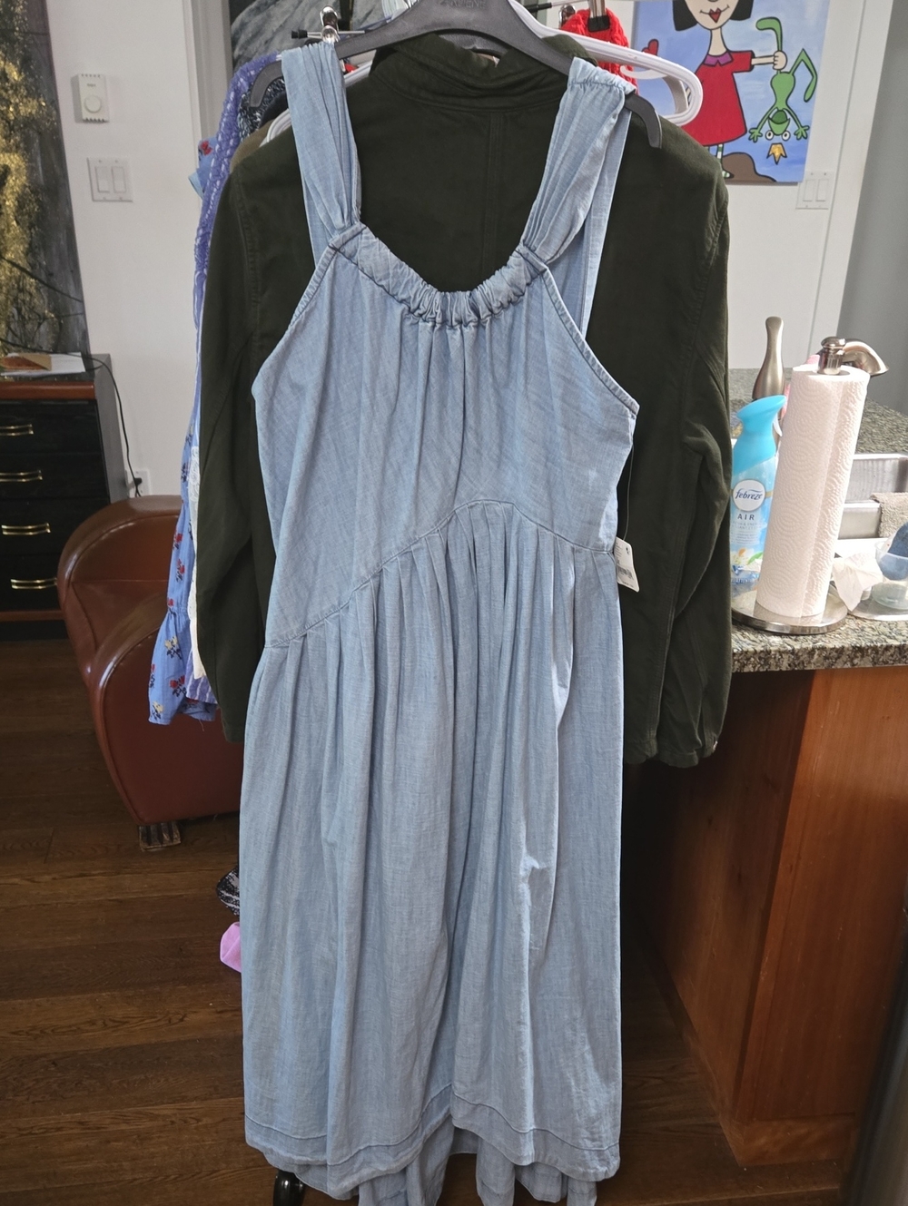 14) Light Blue Chambray Sundress -free People